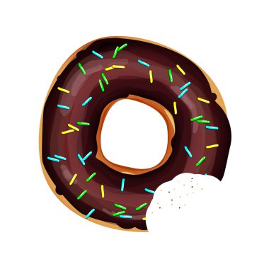 çikolata ve gökkuşağı sprinkles ile dolu poğaça