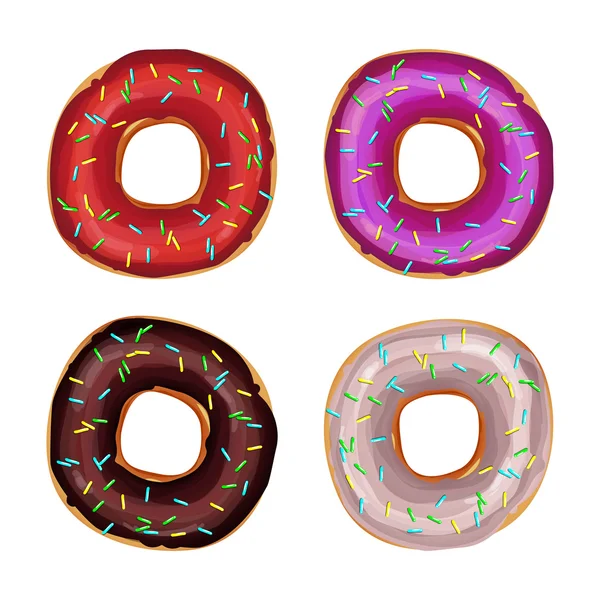 Set of donuts — Stock Vector