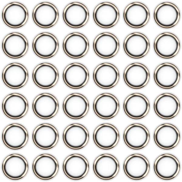 Metal rings on a white background — Stock Vector