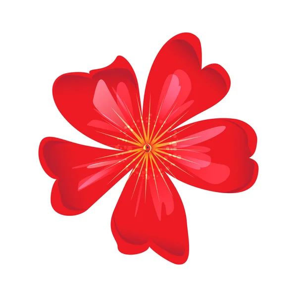 Красный цветок — стоковый вектор