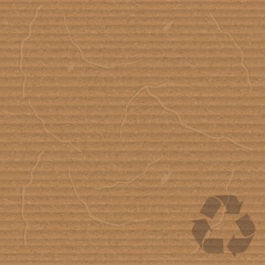 sheet of cardboard with recycling sign