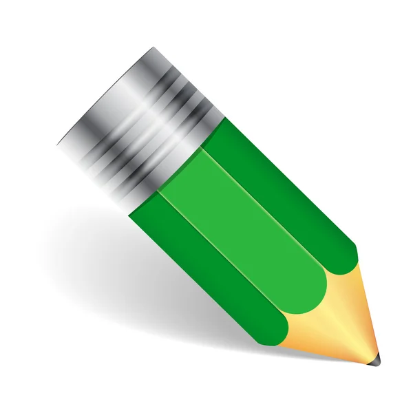 简单的铅笔绿色 — 图库矢量图片