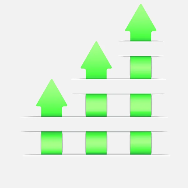 Grafico freccia in alto — Vettoriale Stock