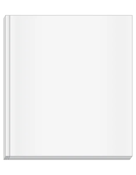 Blanco blanco revista rectangular — Vector de stock