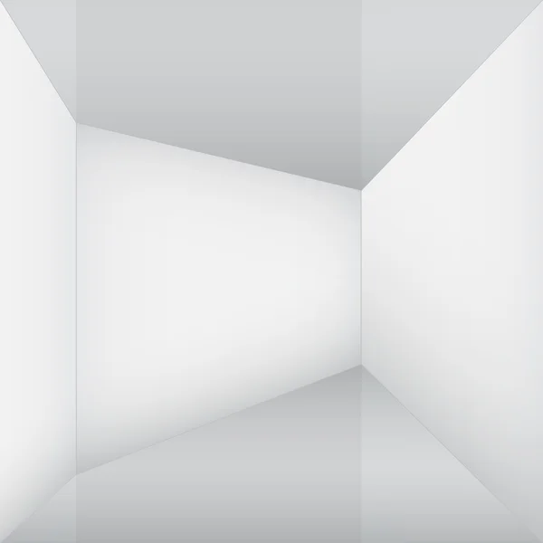 Coin chambre blanche vide — Image vectorielle