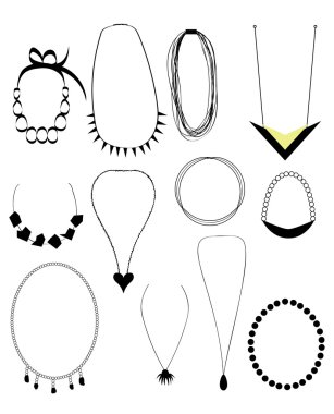 Necklaces set clipart