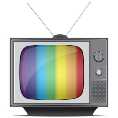 Klasik tv renkli sinyal arka plan yok