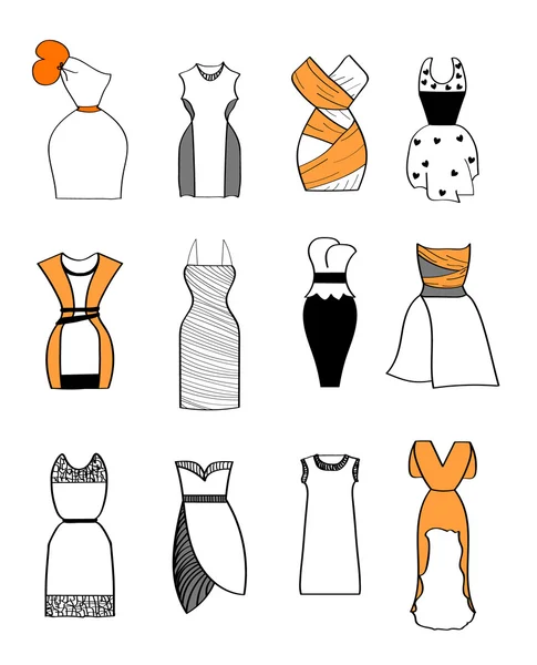Conjunto de vestido —  Vetores de Stock