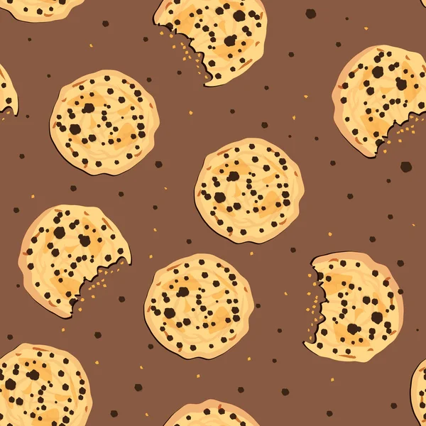 Seamless cookies pattern — Stock Vector