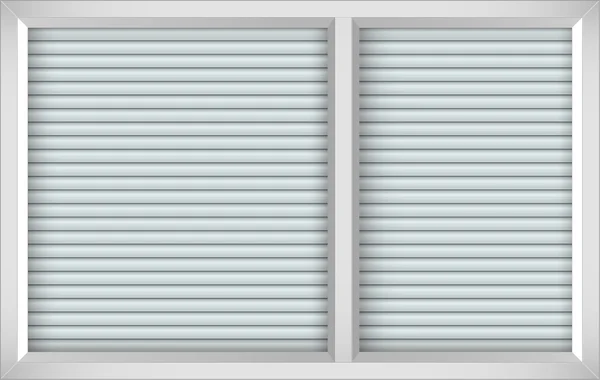 Fenêtre blanche avec stores ouverts — Image vectorielle