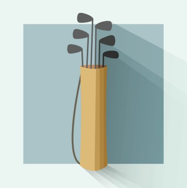 gölge ile düz bir stil golf çantası