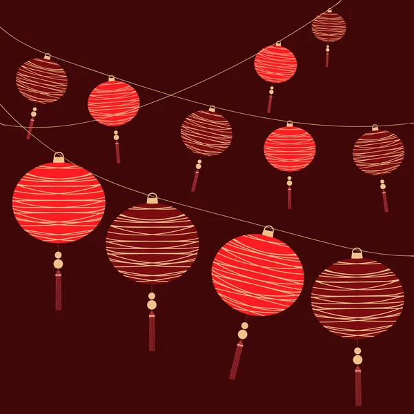Китайських ліхтарів фону — стоковий вектор