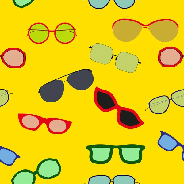 Gafas de sol patrón sin costura — Vector de stock