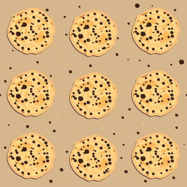 Seamless cookies pattern — Stock Vector