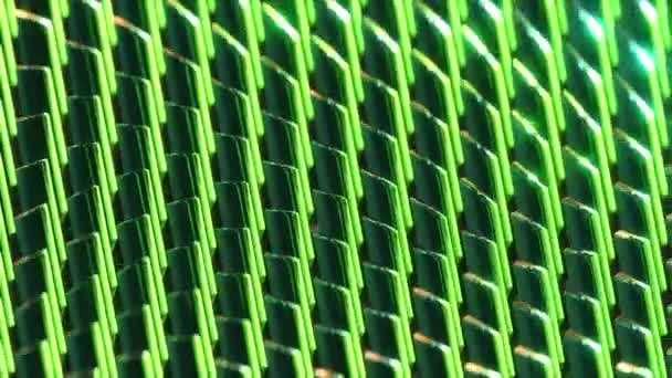 Скляні Зелені Прямокутники Ширяють Синхронізації Циклічна Анімація — стокове відео