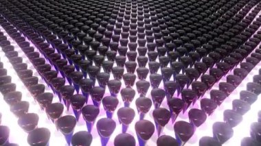 Birçok koninin dalgalanan hareketi. döngü canlandırma arkaplanı