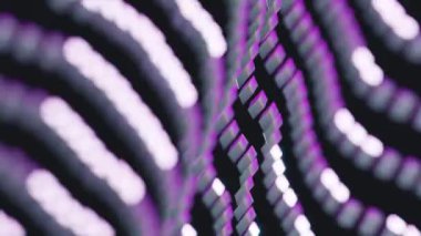 Uzayda küpler dalgalar halinde hareket eder. döngü canlandırma arkaplanı