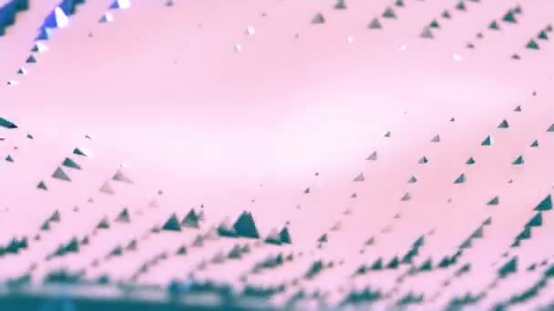 Хвилястий Рух Металевих Гострих Шипів Петлевий Анімаційний Фон — стокове відео