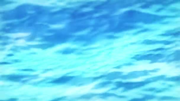 Закрыть Синие Морские Волны Цикл Анимации Фон — стоковое видео