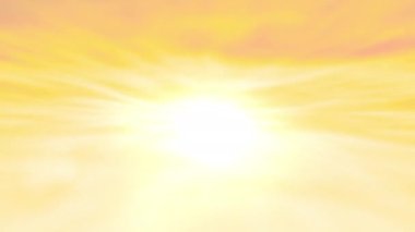 Bulanık güneş ışınları hızlı hareket ediyor. Döngülü animasyon. altın bulanık gökyüzü arkaplanı