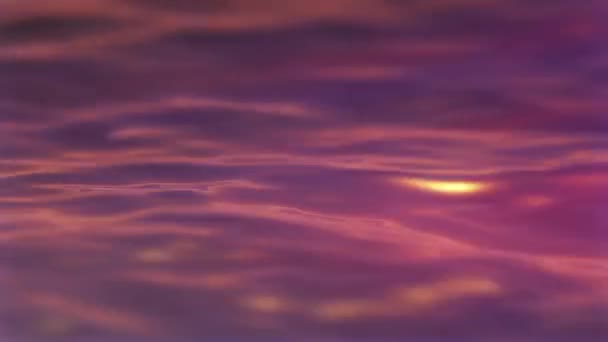 Matahari Mencerminkan Pada Gelombang Laut Berkilau Latar Belakang Animasi Yang — Stok Video