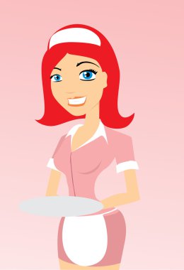 Kızıl saçlı garson