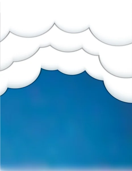 Nubes en el cielo azul — Vector de stock