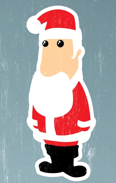 Grunge Cartoon Papai Noel — Vetor de Stock