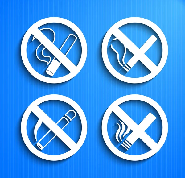 No smoking symbols — Stock Vector