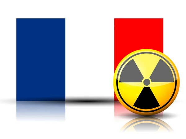 France nuclear flag — Stock Vector