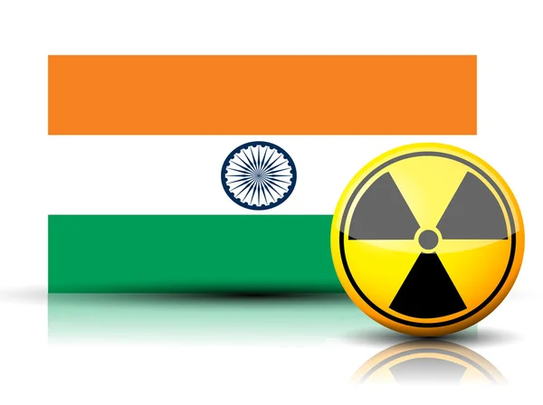 India nucleaire vlag — Stockvector