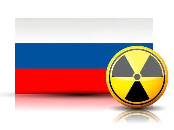 Rusland nucleaire vlag — Stockvector