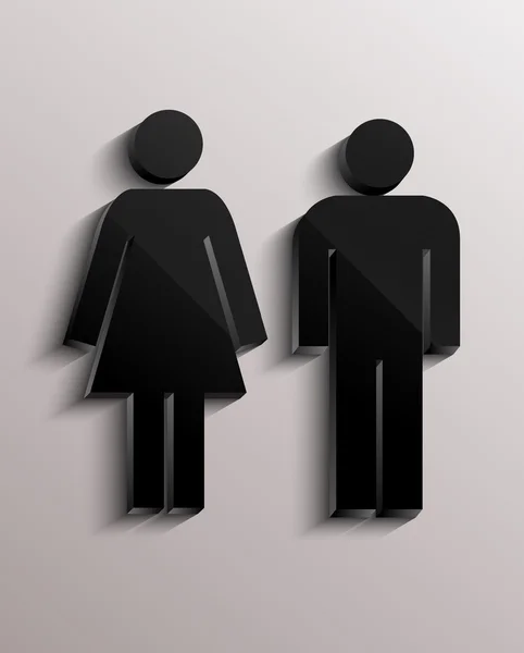 Signo de hombre y mujer — Vector de stock