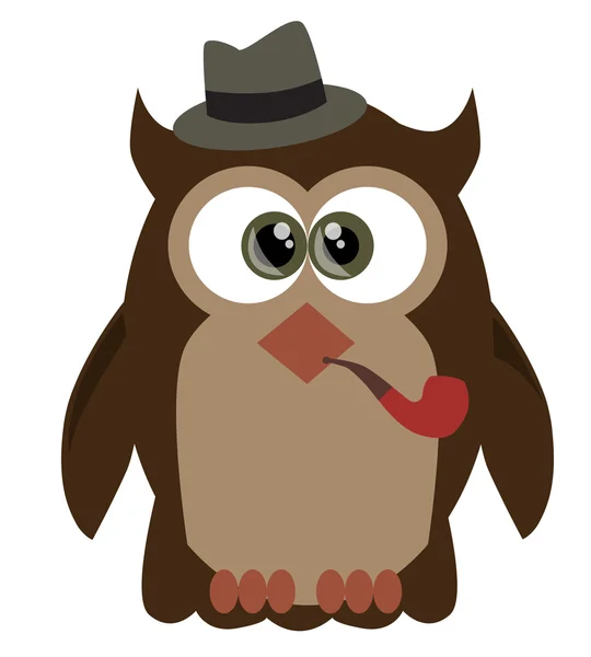 Cute cartoon owl — Stock Vector