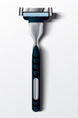 beyaz zemin üzerine jilet