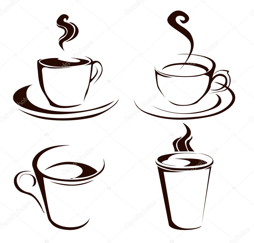 Cup shapes Coffee cup shapes — Stock Vector © Robin2b 24568975