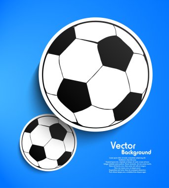 vektör kağıt futbol topu etiketi