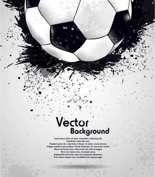 Grunge fútbol pelota fondo — Vector de stock