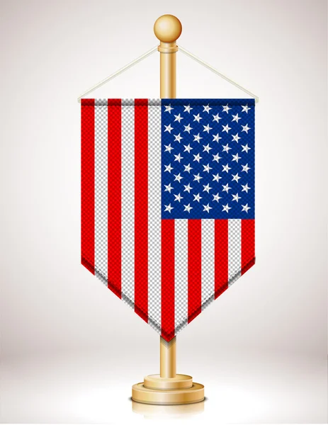 Bandeira dos EUA em flagstaff — Vetor de Stock