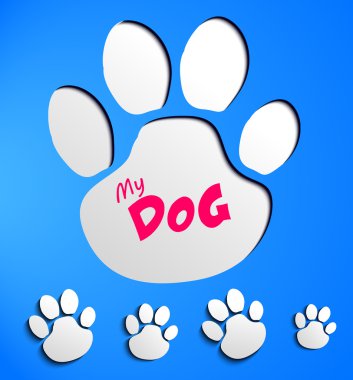 Dog pads clipart