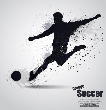 Grunge soccer player vector Grunge soccer player vector