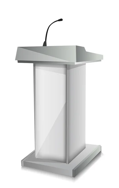 Podium med mic — Stock vektor