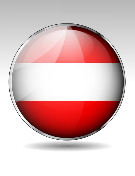 Tlačítko příznak Rakousko — Stockový vektor