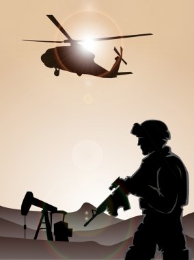 Asker helikopteri ile