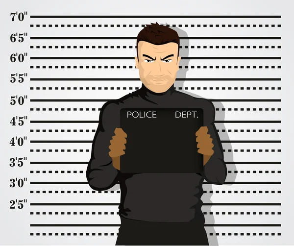 Police mug shot — Stock Vector