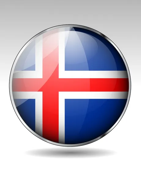 아이슬란드 국기 아이콘 — 스톡 벡터