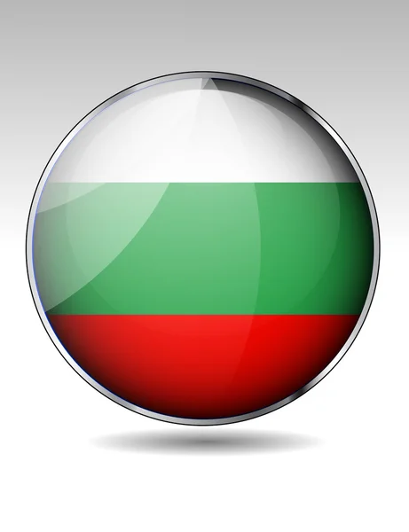 Bulgaristan bayrağı düğmesi — Stok Vektör