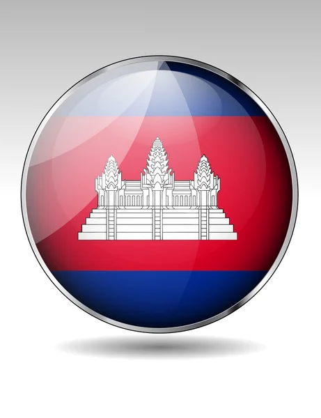 Bandera de Camboya icono — Archivo Imágenes Vectoriales