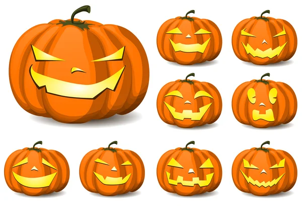 Calabazas de Halloween — Vector de stock