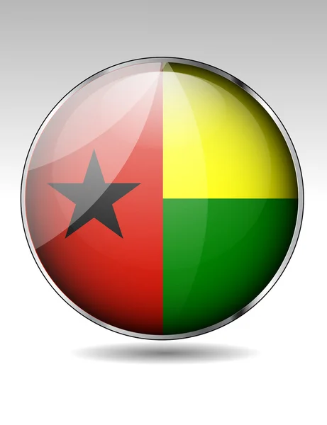 Botão bandeira da Guiné Bissau —  Vetores de Stock